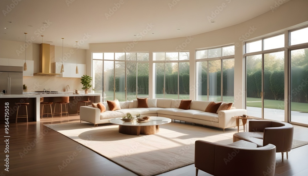 Photo interior modern design room 3d illustration Photo interior modern design room 3d illustration