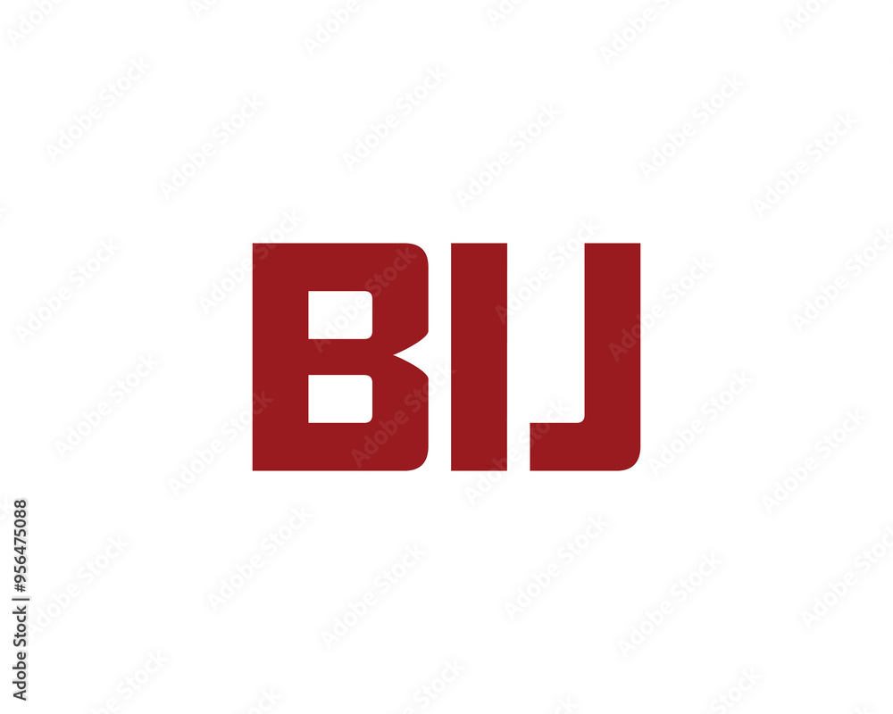 BIJ logo design vector template. BIJ BIJ logo design vector template. BIJ