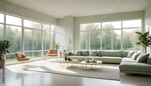 Photo interior modern design room 3d illustration