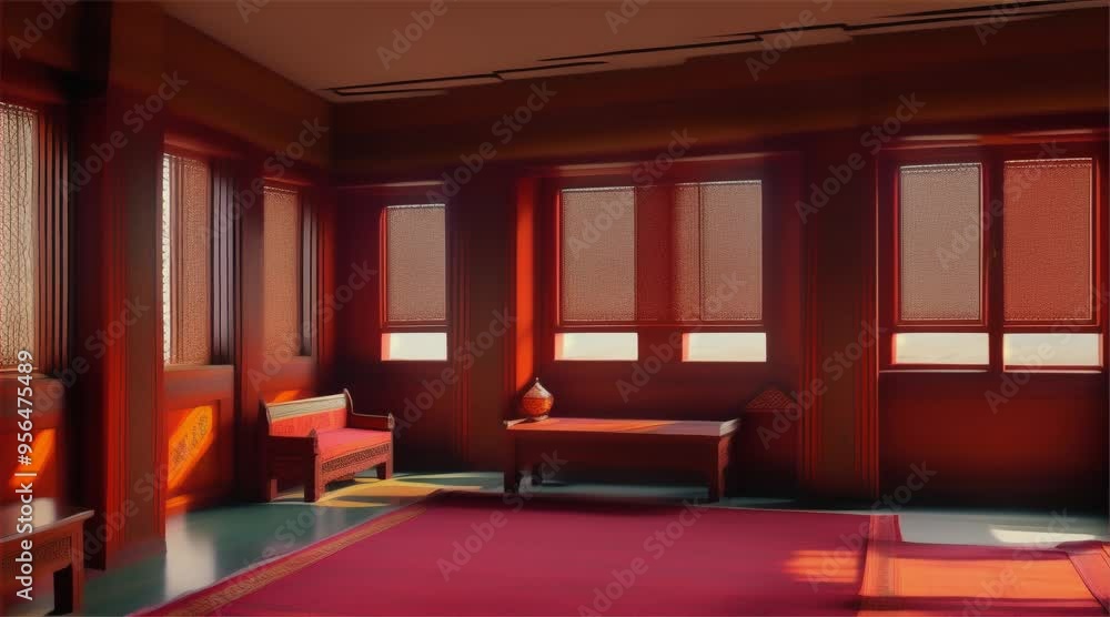 The tranquil atmosphere showcases the contemporary interior of the hotel with arches that suggest the luxurious style of an old palace or church. The tranquil atmosphere showcases the contemporary interior of the hotel with arches that suggest the luxurious style of an old palace or church.