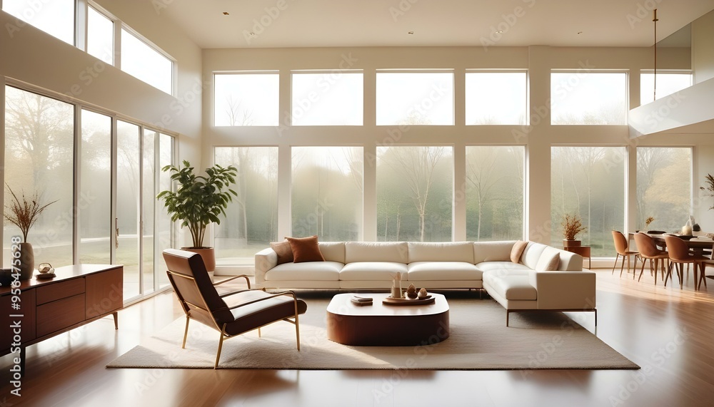 Photo interior modern design room 3d illustration Photo interior modern design room 3d illustration