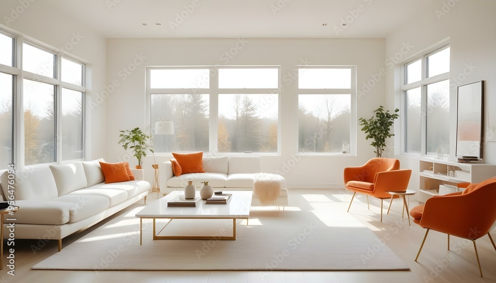 Fototapeta premium Photo interior modern design room 3d illustration