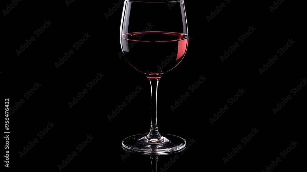Glass of red wine on black background. Glass of red wine on black background.