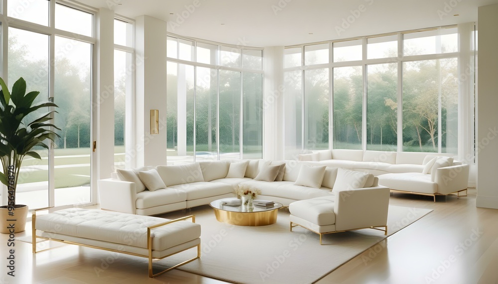 Fototapeta premium Photo interior modern design room 3d illustration