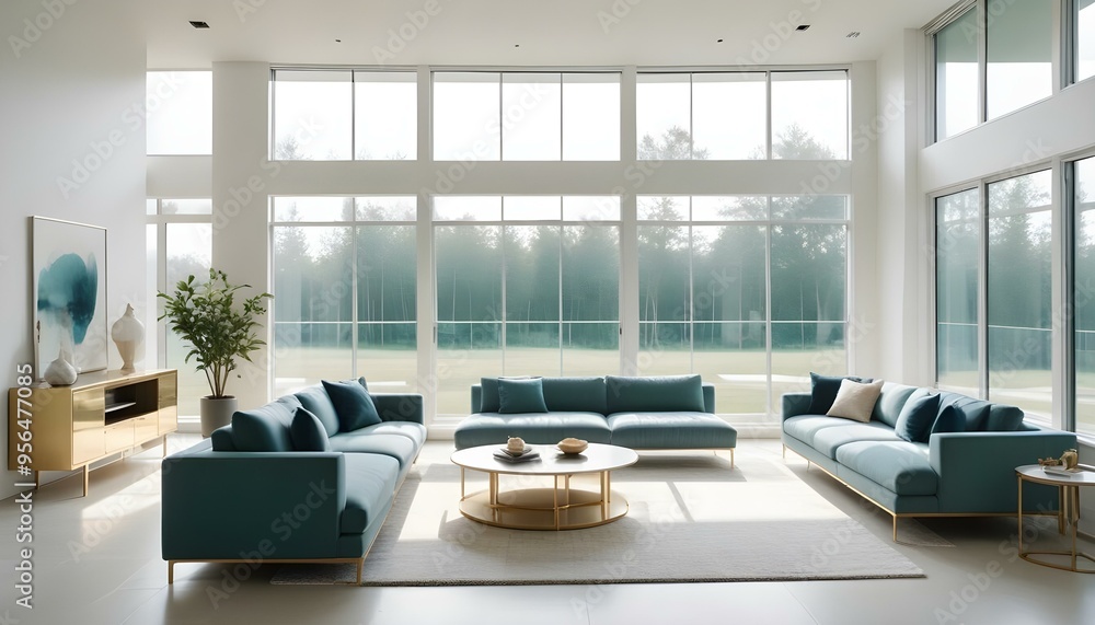Photo interior modern design room 3d illustration Photo interior modern design room 3d illustration