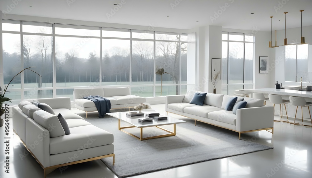 Photo interior modern design room 3d illustration Photo interior modern design room 3d illustration