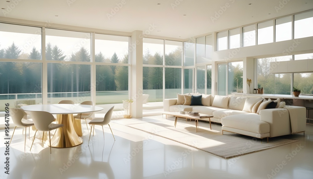 Photo interior modern design room 3d illustration Photo interior modern design room 3d illustration