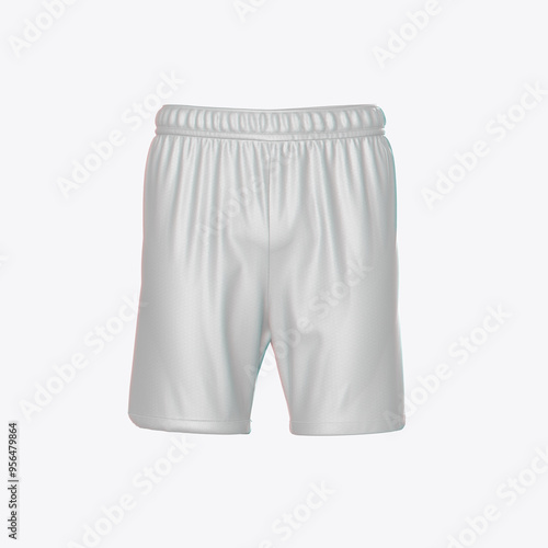 Soccer Men s Sports Shorts Mockup. 3D Model