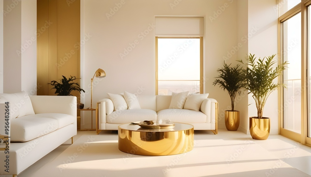 Fototapeta premium Photo interior modern design room 3d illustration