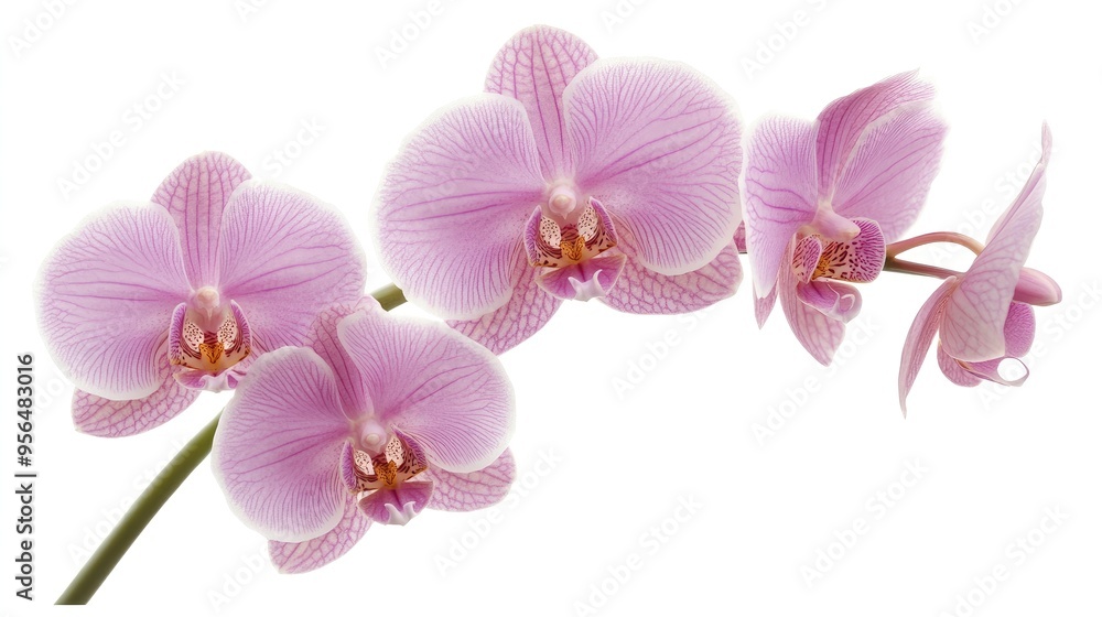 A delicate pink orchid with intricate veins and a soft, feminine touch. A delicate pink orchid with intricate veins and a soft, feminine touch.