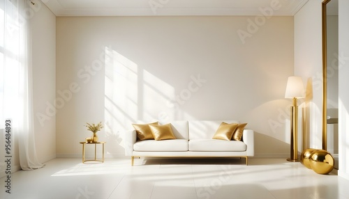 Photo interior modern design room 3d illustration
