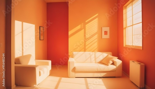 Photo interior modern design room 3d illustration