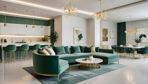 Photo interior modern design room 3d illustration