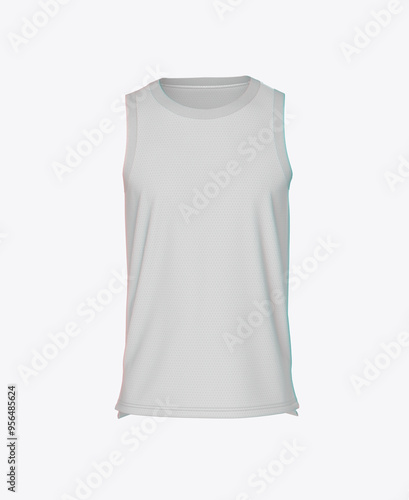 Basketball Jersey Mockup. 3D Model