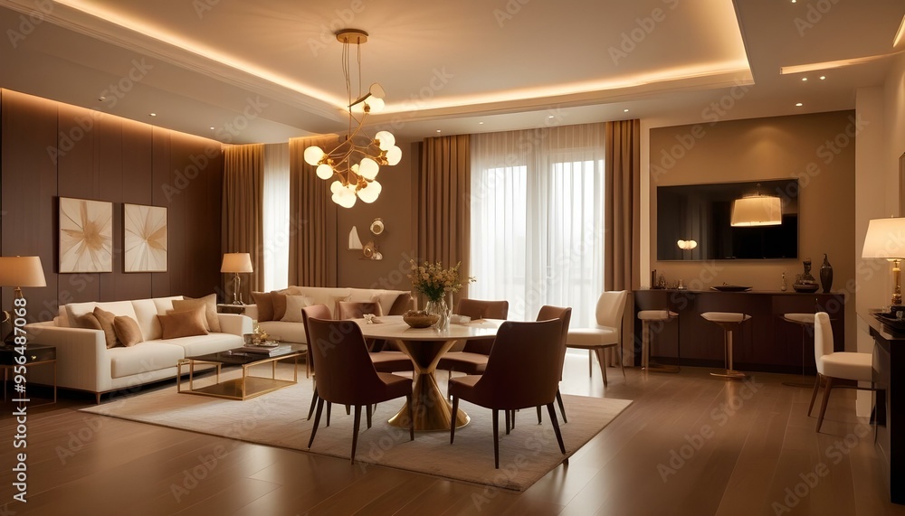 Photo interior modern design room 3d illustration Photo interior modern design room 3d illustration