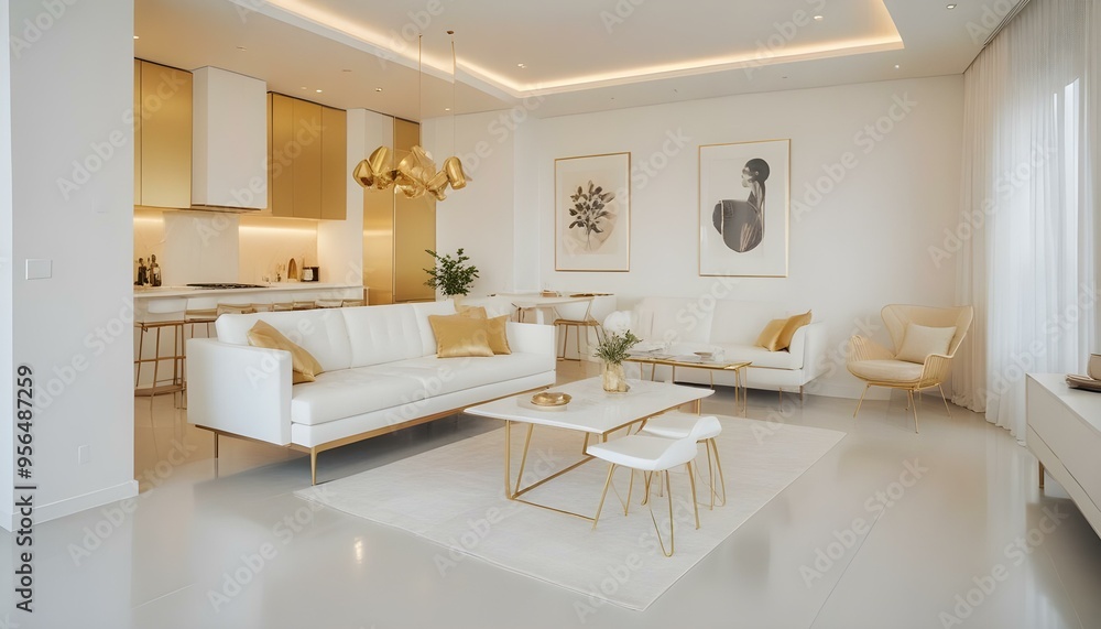 Photo interior modern design room 3d illustration Photo interior modern design room 3d illustration