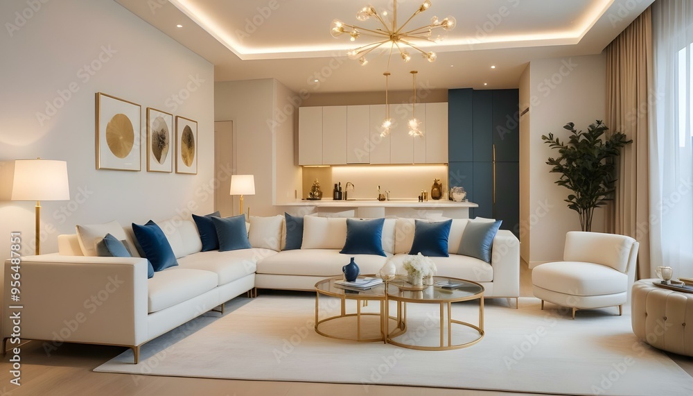 Photo interior modern design room 3d illustration Photo interior modern design room 3d illustration
