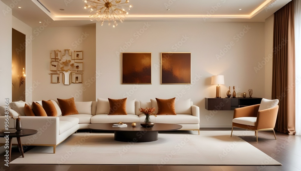 Fototapeta premium Photo interior modern design room 3d illustration