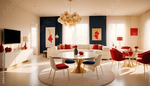 Photo interior modern design room 3d illustration