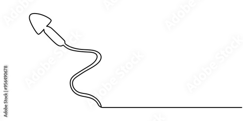 Spermatozoon isolated line drawing icon, Maternity collection. pro vector.