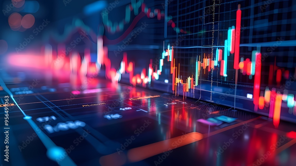 Bright Neon Lines Forming Abstract Financial Data Visualizations Bright Neon Lines Forming Abstract Financial Data Visualizations