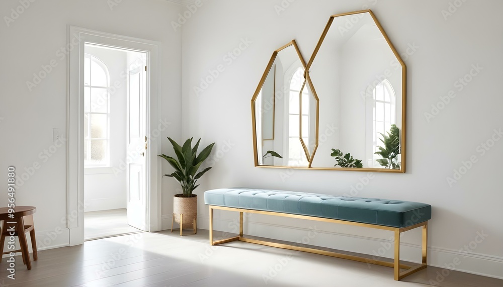 Photo interior modern design room 3d illustration Photo interior modern design room 3d illustration