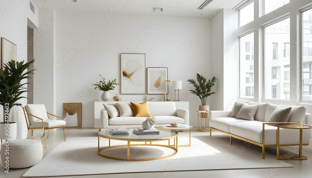 Photo interior modern design room 3d illustration Photo interior modern design room 3d illustration