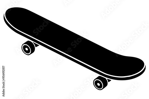 Skateboard silhouette, Skateboard icon vector, Skateboard Svg, vector illustration