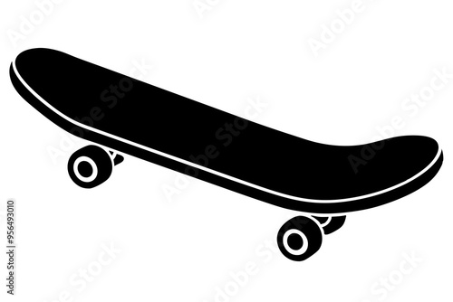 Skateboard silhouette, Skateboard icon vector, Skateboard Svg, vector illustration