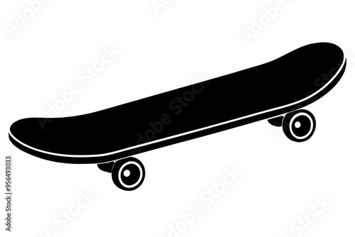 Skateboard silhouette, Skateboard icon vector, Skateboard Svg, vector illustration