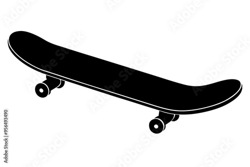 Skateboard silhouette, Skateboard icon vector, Skateboard Svg, vector illustration