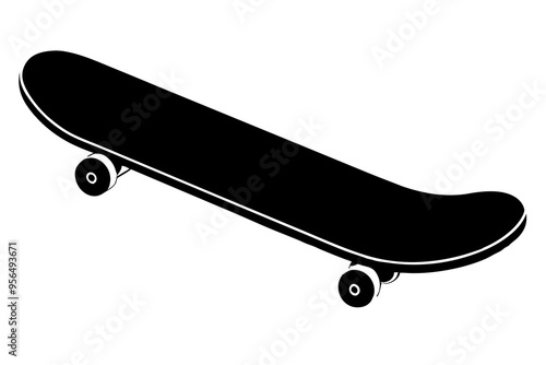 Skateboard silhouette, Skateboard icon vector, Skateboard Svg, vector illustration