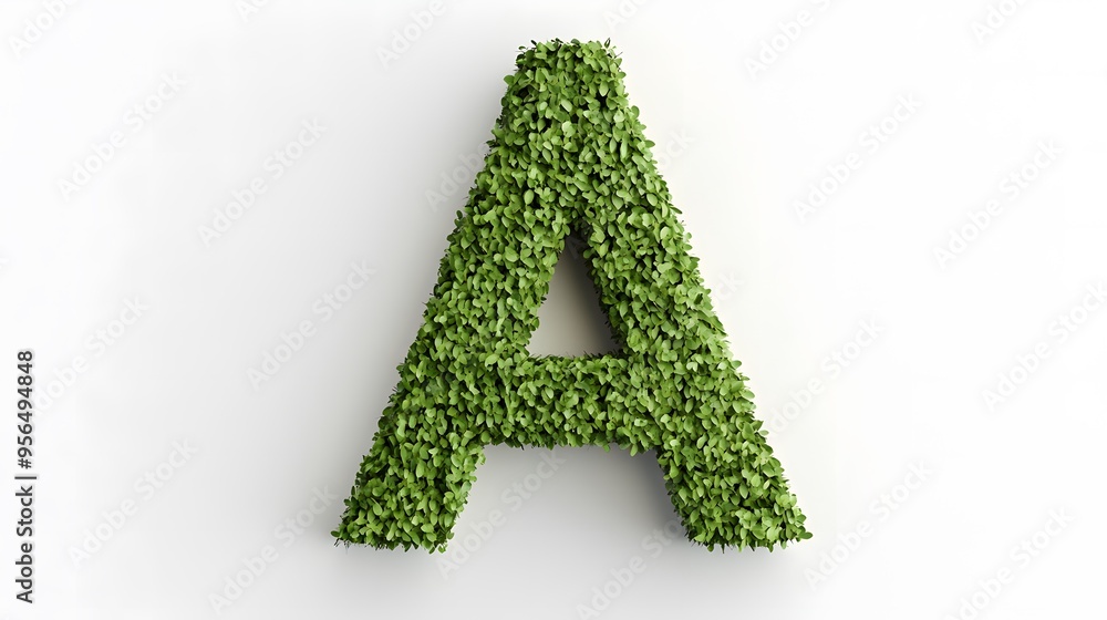 Hyper-Realistic Green Topiary Letter Hyper-Realistic Green Topiary Letter