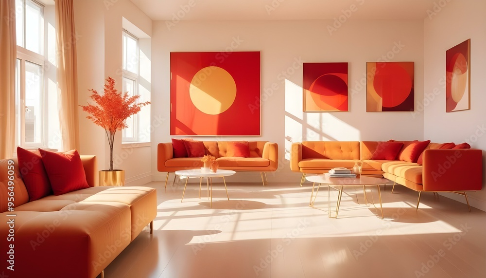 Photo interior modern design room 3d illustration Photo interior modern design room 3d illustration