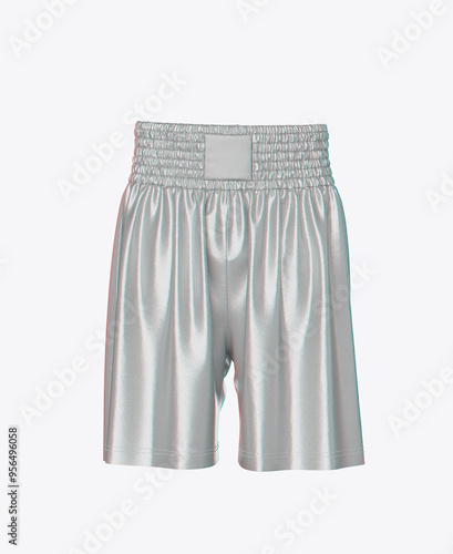 Boxing Shorts Mockup. 3D Model