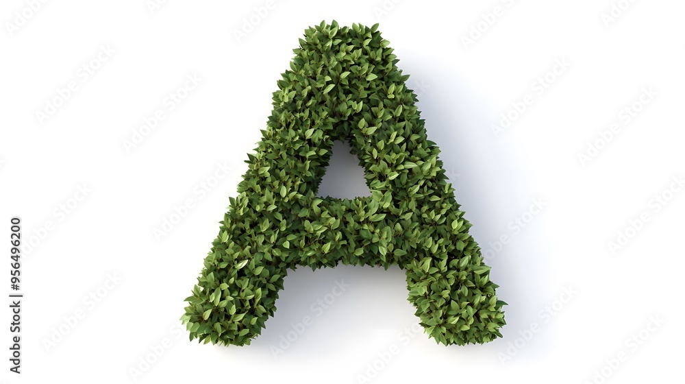 Hyper-Realistic Green Topiary Letter Hyper-Realistic Green Topiary Letter