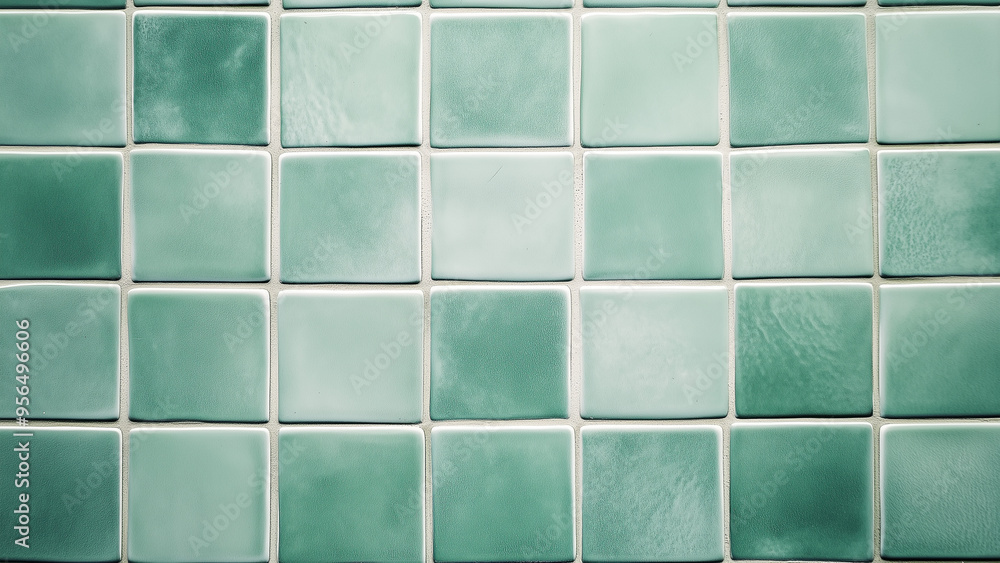Playful Green Tile Background: Light Teal and Dark White Lines Playful Green Tile Background: Light Teal and Dark White Lines