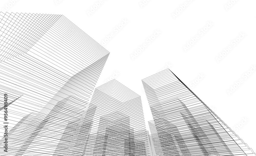 Abstract architectural drawing vector illustration Abstract architectural drawing vector illustration