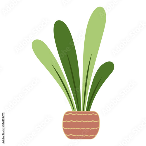 Indoor Potted Plants Illustration