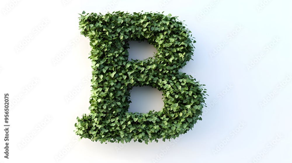 Hyper-Realistic Green Topiary Letter Hyper-Realistic Green Topiary Letter