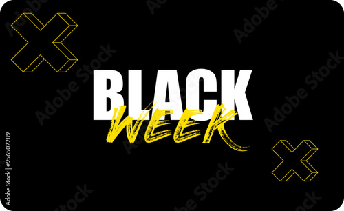 black week friday sale marketing advertising yellow