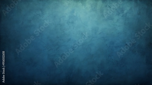 Abstract dirty solid background texture of a blue gradient color from dark to light, blue textured wall backdrop 