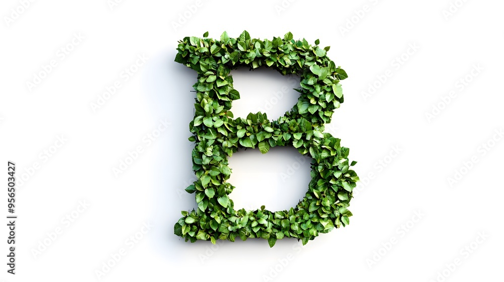 Hyper-Realistic Green Topiary Letter Hyper-Realistic Green Topiary Letter