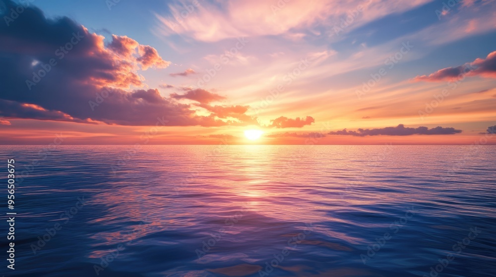 A breathtaking sunset over the ocean, with the sun casting a warm glow on the water. A breathtaking sunset over the ocean, with the sun casting a warm glow on the water.