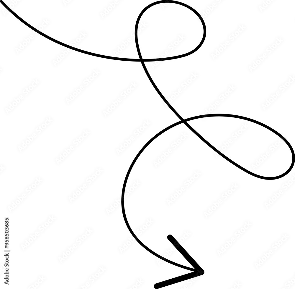 Arrow doodle line element