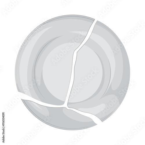 Illustration of broken plate 