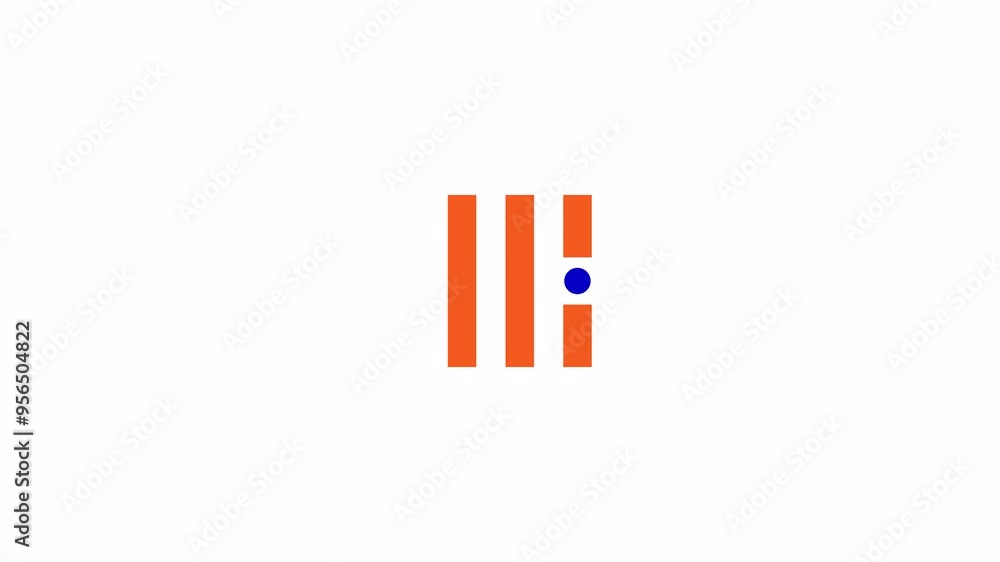 Dot moving through vertical bars loading animation. Data upgrade ...