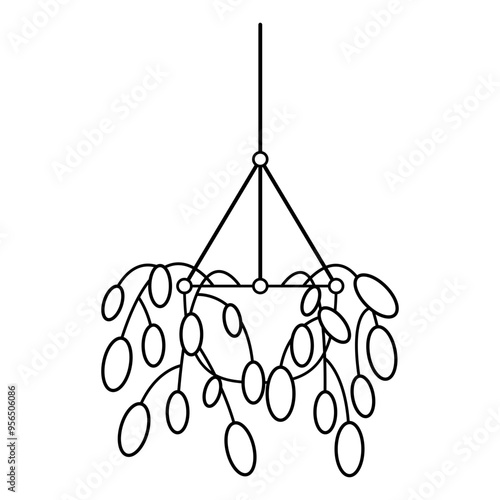 Indoor Potted Plants Line Art Illustration perfect for your design needs, for posters, patterns, borders, and backgrounds related to flowers and plants