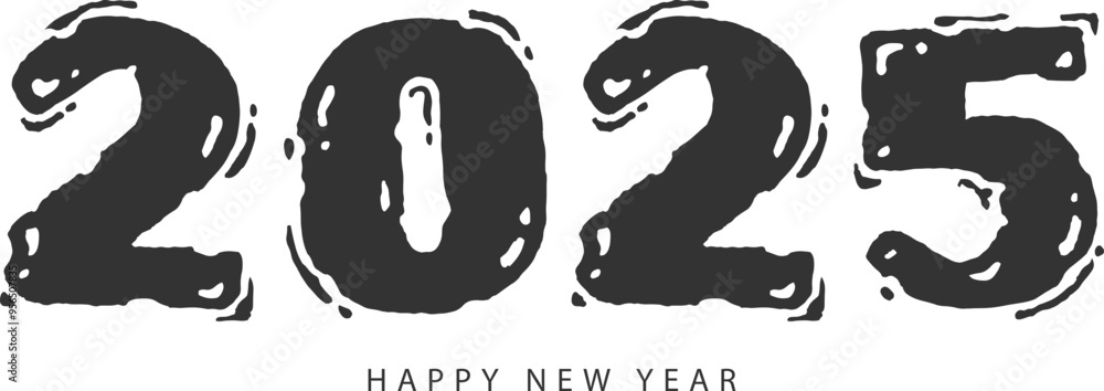 Happy New Year 2025 typography template calendar cover. Vector design for poster, banner, greeting card and invitation. Happy New Year 2025 typography template calendar cover. Vector design for poster, banner, greeting card and invitation.