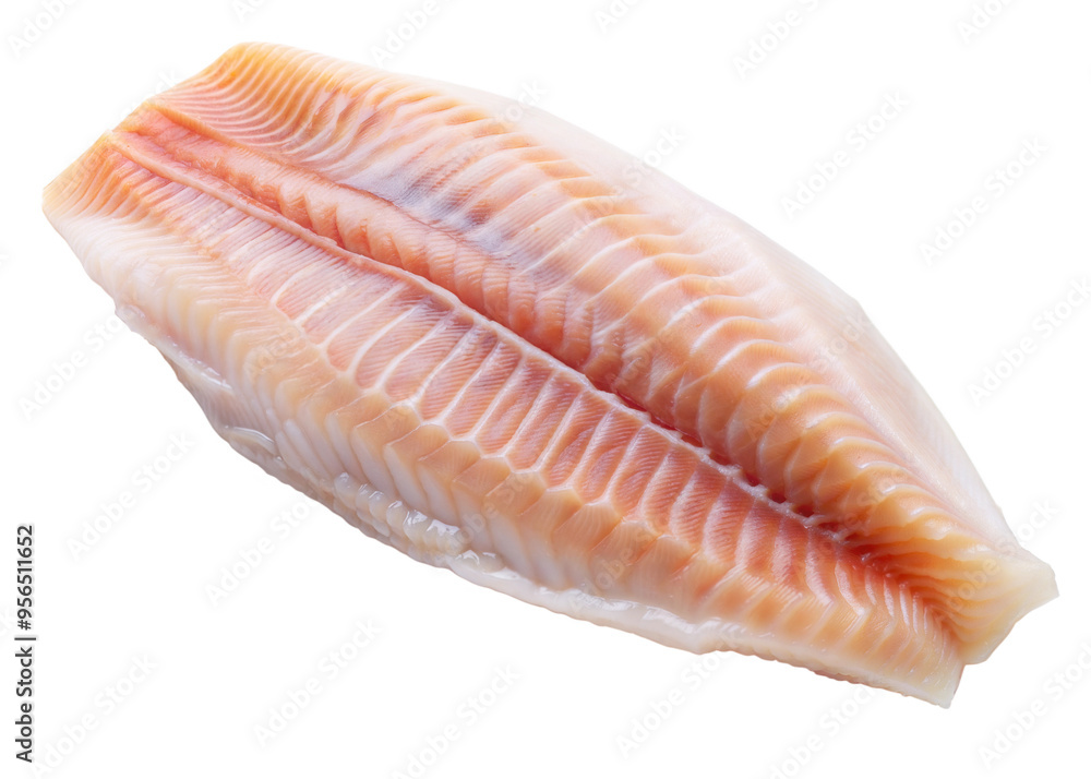 Raw tilapia fish or sea bass fillet isolated on a white background. Raw tilapia fish or sea bass fillet isolated on a white background.